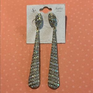 Gold and Silver Dangle Earrings